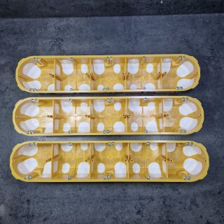 3 Stück KOPOS Hohlwanddose winddicht orange 5-fach