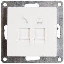 Flair Weiss matt RJ45 & RJ11 Dose