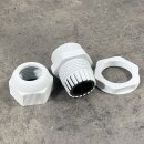 10x Kabelverschraubung M 32 x 1,5 metrisch hellgrau mit Gegenmutter IP68