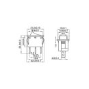 Mini-Wippschalter 3pol E/A/E AC250V/6A schwarz (3)