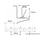 Poly 2 Taubenabwehr 2 reihig 50cm Polycarbonat mit A+