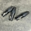 3 Stück NEUTRIK NC3FXX-BAG XLR 3 pol Stecker female schwarz