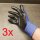 3 Paar  Handschuhe Aqua Grip L