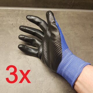 3 Paar  Handschuhe ALLSTAR AQUA XL-10