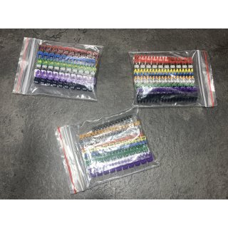 3 Pack Kabelmarkierung Kabelclips Zahlen 4 mm