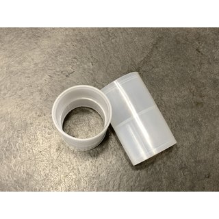2 Stück M40 Verbinder Muffe Transparent für flexibles Leerrohr