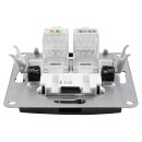 Flair Anthrazit matt RJ45 & RJ11 Dose