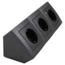 Flair Anthrazit matt Steckdosen-Block 3fach+2xUSB