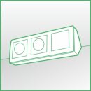 Flair Anthrazit matt Steckdosen-Block 3fach+USB-C/USB-A