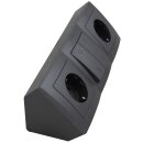 Flair Anthrazit matt Steckdosen-Block 2fach+2Schalter