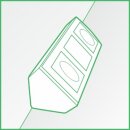 Flair Anthrazit matt Steckdosen-Block 2fach+2Schalter