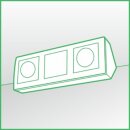 Flair Anthrazit matt Steckdosen-Block 2fach+2Schalter