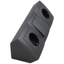 Flair Anthrazit matt Steckdosen-Block 2fach+2Schalter