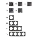 Flair Anthrazit matt Schalter-Steckdosenset Einfamilienhaus 95tlg