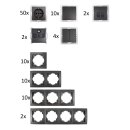 Flair Anthrazit matt Schalter-Steckdosenset Mega-Einfamilienhaus 100tlg