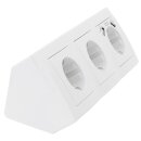 Flair Weiss matt Steckdosen-Block 3fach+2xUSB