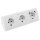 Flair Weiss matt Steckdosen-Block 3fach+2xUSB