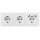 Flair Weiss matt Steckdosen-Block 3fach+2xUSB