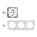 Flair Weiss matt Steckdosenset Beginner 3S Profi