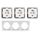 Flair Weiss matt Steckdosenset Beginner 3S Profi