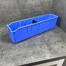 1 x Lagerkiste Transportkiste Stapelbox Schütte blau stabil 410x100x90