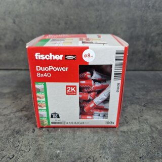 100 Stück (1 Pack) fischer Duopower Dübel 8 x 40