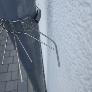 4 x Marder-Schutz Edelstahl Feder-Verschluss bis Ø 100mm anpassbar Fallrohr
