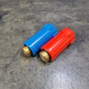 10 Stück KS-BAUSTOPFEN Set 1/2" mit Messingeinsatz ROT / BLAU