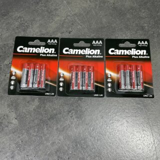 12 Stück Batterien Camelion Plus Alkaline 1,5 V AAA...