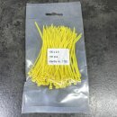 100 Stück Kabelbinder 100 mm x 2,5 mm breit Farbe : gelb