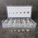 Hutmuttern-Sortiment M4 – M12  150-teilig