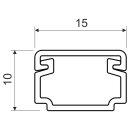 12 Meter Kabelkanal weiss 15x10 mm selbstklebend