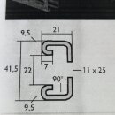 Montageprofil 1000x41x21mm 2,5mm (1)