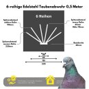 10 Meter EU 6 Reihige Edelstahl Taubenabwehr (20x0,5)