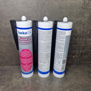 3 Stück beko® Acryl-Fugendichtstoff schwarz 310ml