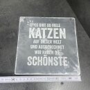 Holzschild für Katzenliebhaber Katzenschiel 20 x 20 cm