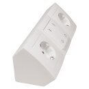 Flair Weiss matt Steckdosen-Block 2fach+2Schalter