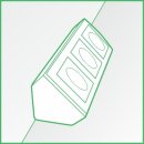 Flair Schwarz matt Steckdosen-Block 3fach+2xUSB