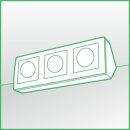 Flair Schwarz matt Steckdosen-Block 3fach+2xUSB