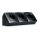 Flair Schwarz matt Steckdosen-Block 3fach+2xUSB