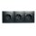 Flair Schwarz matt Steckdosen-Block 3fach+2xUSB