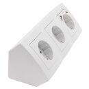 Flair Weiss matt Steckdosen-Block 3fach+USB-C/USB-A