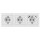 Flair Weiss matt Steckdosen-Block 3fach+USB-C/USB-A