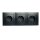 Flair Schwarz matt Steckdosen-Block 3fach+USB-C/USB-A