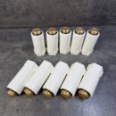 10 Stück KS-BAUSTOPFEN 1/2" mit Messingeinsatz WEISS