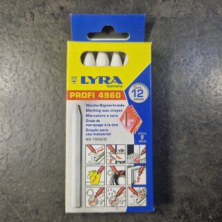 LYRA Wachskreide 4960 rund 100x8,5mm V12 weiss
