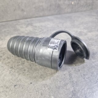 Gummi-Schutzkontakt-Kupplung McPower, schwarz,mit Deckel