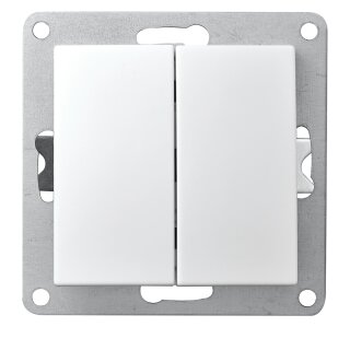 Flair Weiss matt Wechselschalter 2-fach Schraub