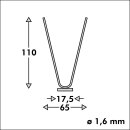 1 Meter 2-reihige Edelstahl Taubenabwehr