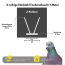 1 Meter 2-reihige Edelstahl Taubenabwehr